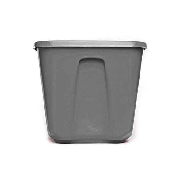 Hefty 18 gal Plastic Holiday Latched Storage Tote, Green 