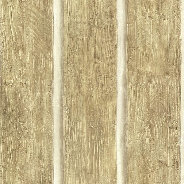 Chesapeake Chinking Maple Wood Panel Paper Strippable Roll Wallpaper (Covers 56.4 sq. ft.)