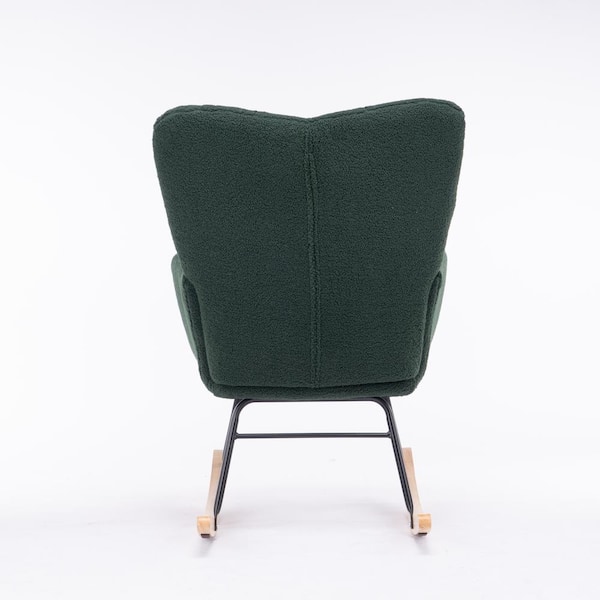 Teddy Fabric Rocking Chair,Green