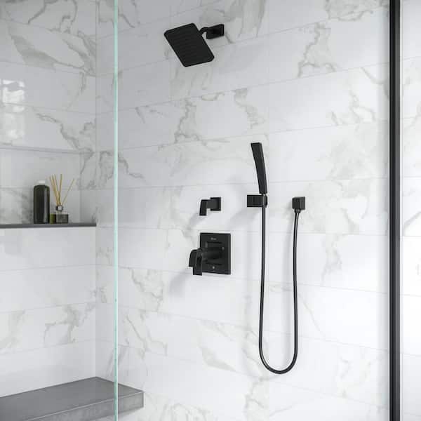 Kenzo 1-Spray 1.84 in. Single Wall Mount Low Flow Handheld Shower Head in Matte Black Kenzo 1-Spray 1.84 in. Single Wall Mount Low Flow Handheld Shower Head in Matte Black