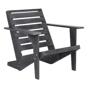 Lanty Dark Slate Grey Wood Adirondack Chair