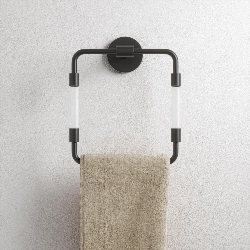Verre Wall Mounted Towel Ring in Acrylic Matte Black price history on PriceWatchPro