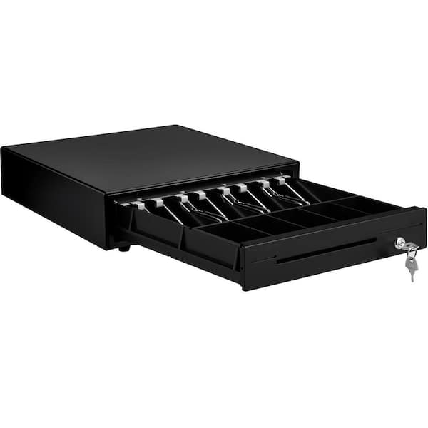Cash Register Drawer, 13 in. 12 V, for POS System with 4 Bill 5 Coin Cash Tray, Removable Coin Compartment and 2 Keys