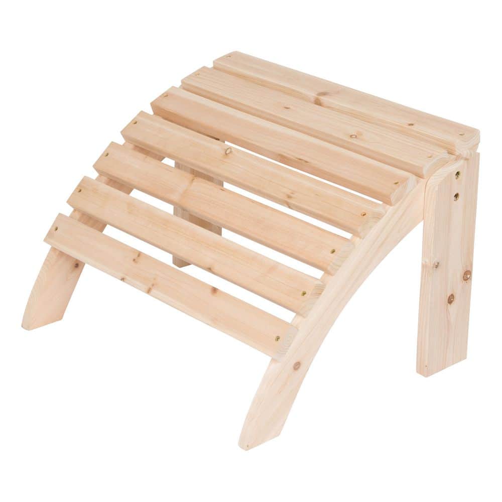 Natural Cedar Wood Adirondack Chair Ottoman
