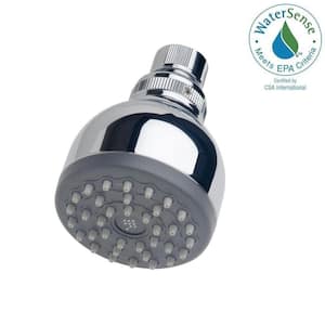 1-Spray 2.8 in. Single Wall Mount Fixed Shower Head in Chrome