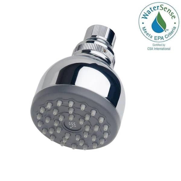 Symmons 1-Spray Pattern 2.75 in. Single Wall Mount Fixed Shower Head with Easy Clean Nozzles in Chrome