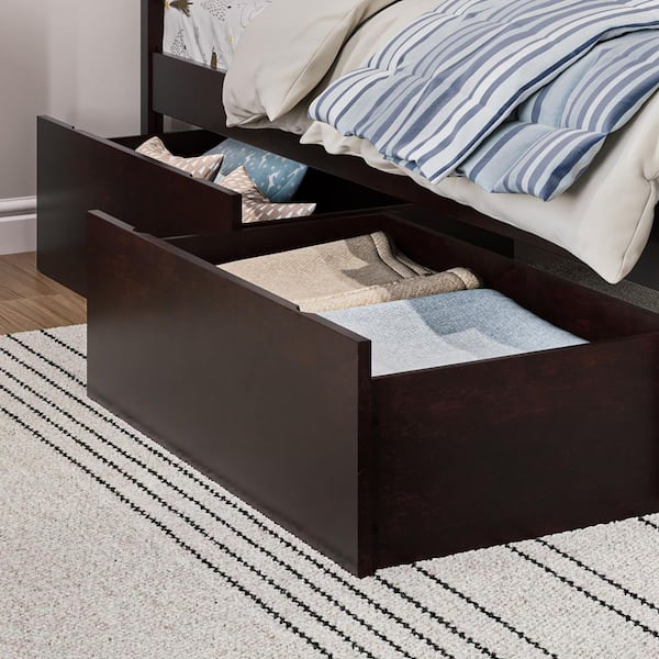 Urban Espresso Bed Drawers Twin-Full