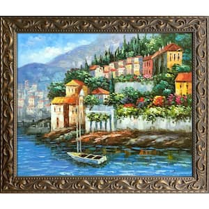 Italy at Dusk Unknown Artists Elegant Gold Framed Abstract Oil Painting Art Print 25.5 in. x 29.5 in.