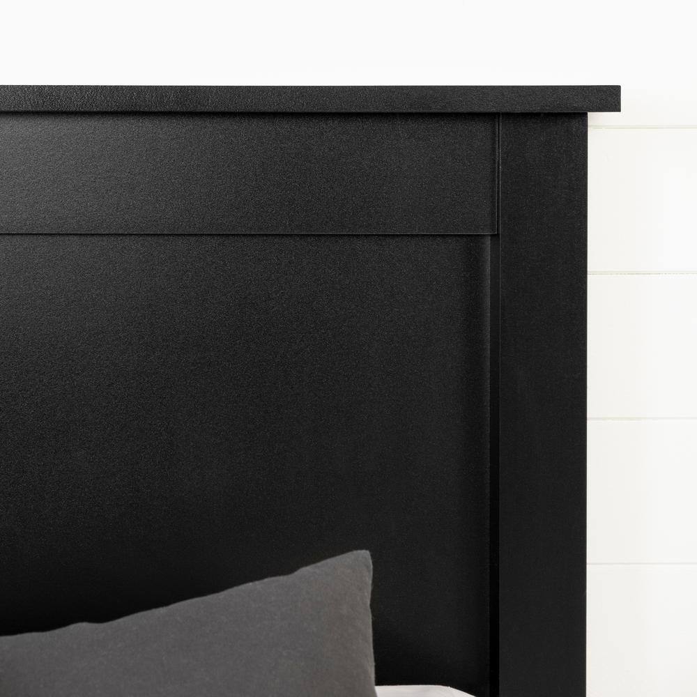 Vito Black Queen Headboard with Thick Molding