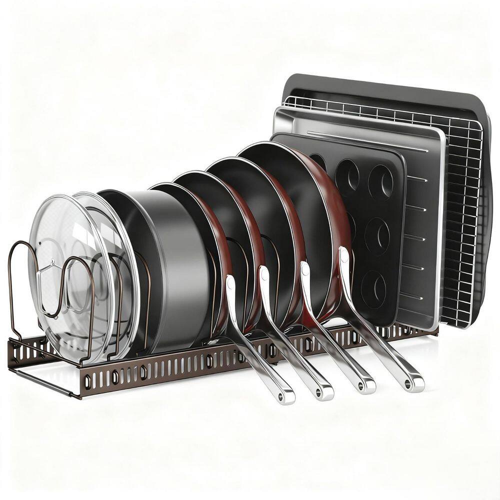 Wudkey Stainless Steel Under Cabinet Rack Standing Pot Rack Organizer ...