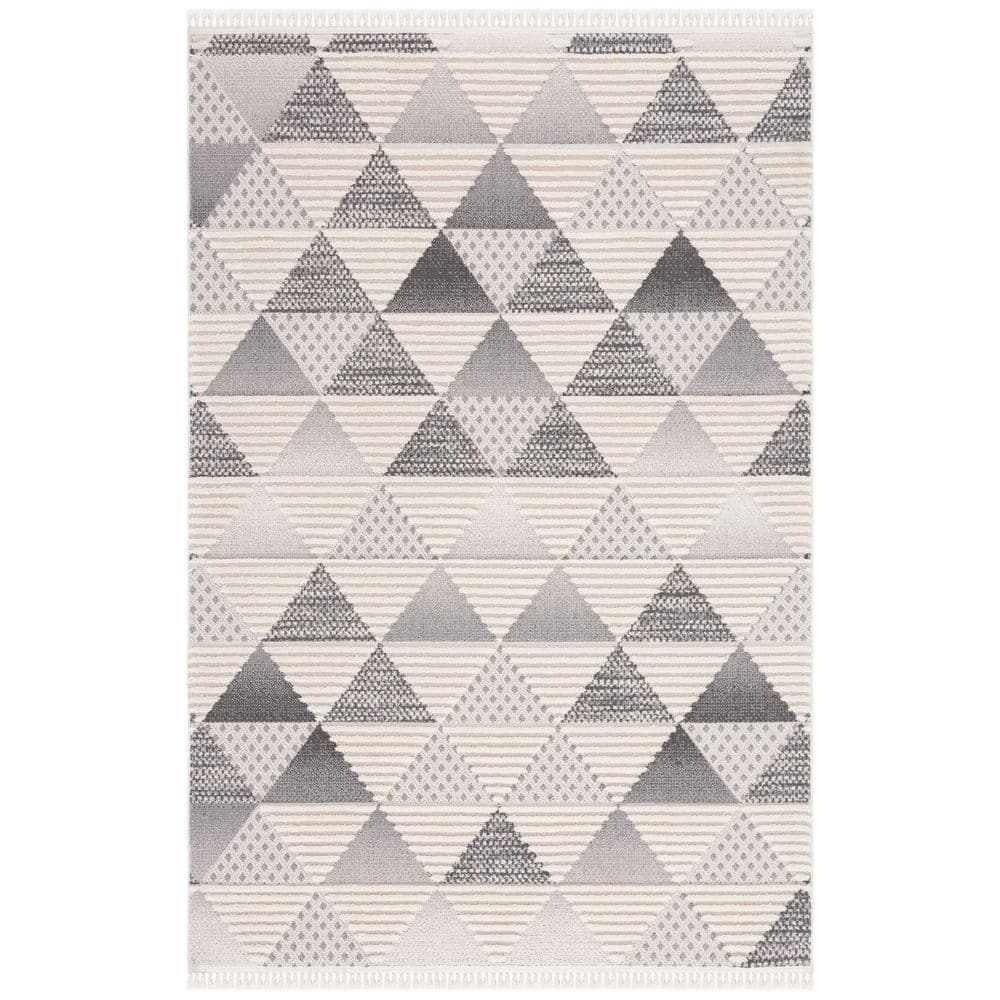 Urban 4 ft. x 6 ft. Gray/Ivory Diamond High-Low Area Rug price history on PriceWatchPro