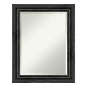 Medium Rectangle Black Pine Beveled Glass Modern Mirror (29.38 in. H x 23.38 in. W)