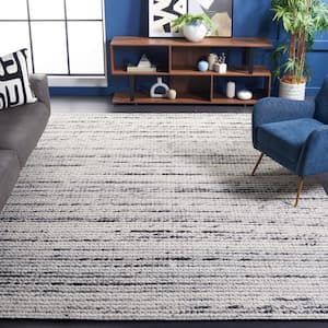 Marbella Black Ivory 8 ft. X 10 ft. Abstract Border Area Rug