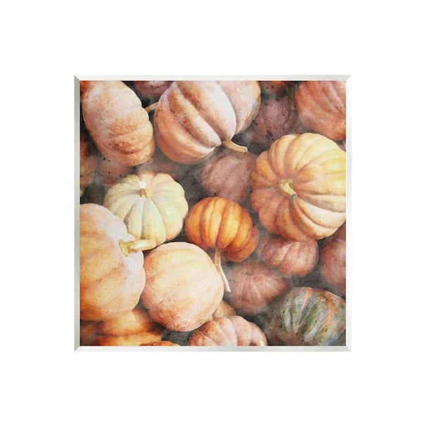 Stupell Industries Fall Pumpkins and Gourds by LSR Design Studio 1 Piece Unframed Graphic Print Country Poster Art Print 12 in. x 12 in.