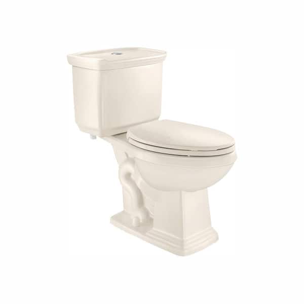 Glacier Bay 12 inch Rough In Two-Piece 1.0 GPF/1.28 GPF Dual Flush Elongated Toilet in Biscuit Seat Included