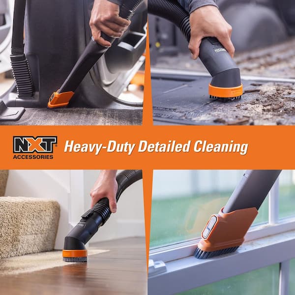 2-1/2 in. MAX2531 NXT Max Crevice Tool, Dusting Brush Shop Vacuum Attachments with Shoes for RIDGID NXT Wet Dry Vacs