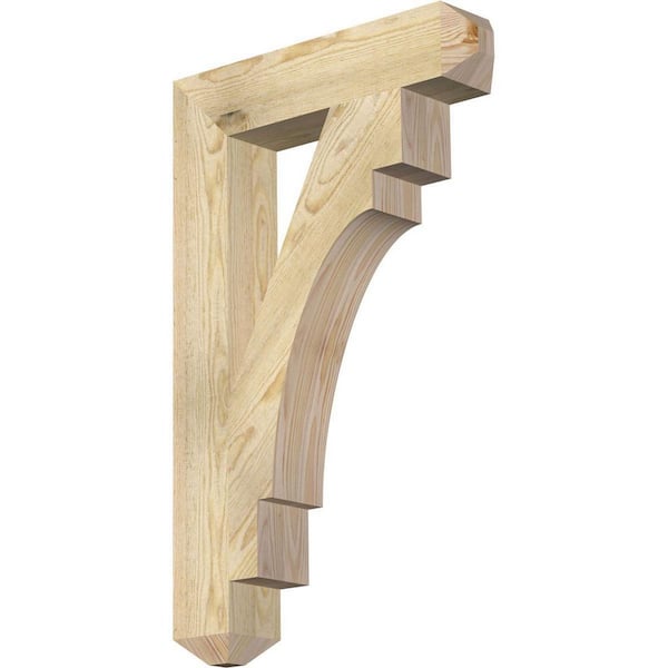 Ekena Millwork 4 in. x 32 in. x 20 in. Douglas Fir Merced Craftsman Rough Sawn Bracket