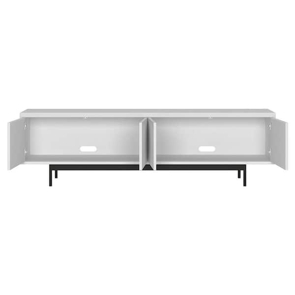Meyer&Cross Abington 69.5 in. White TV Stand Fits TV's up to 75 in 