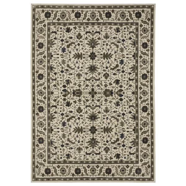 Home Decorators Collection Richland Light Beige 6 ft. 7 in. X 9 ft. 2 in. Polypropylene Indoor Area Rug