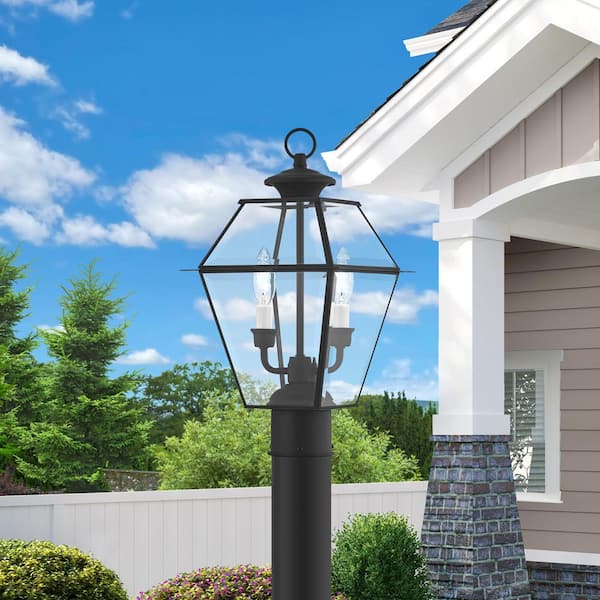 Retro Post Pole Light Electric Outdoor Garden Patio Yard Lantern