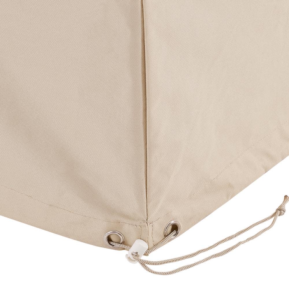 Heavy-Gauge Vinyl 4-Piece Outdoor Furniture Cover Set in Tan