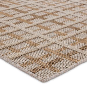 Cecily 8 ft. x 10 ft. Brown/Cream Striped Indoor/Outdoor Area Rug