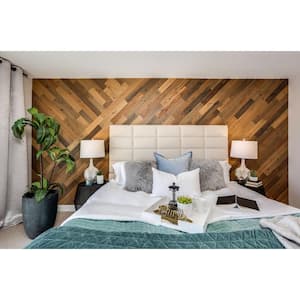 1/8 in. x 3 in. x 12-42 in. Peel and Stick Tan Wooden Decorative Wall Paneling (10 sq. ft./Box)