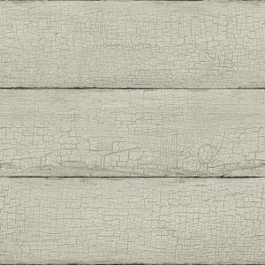 Morgan Grey Distressed Wood Distressed Pre-pasted Paper Wallpaper