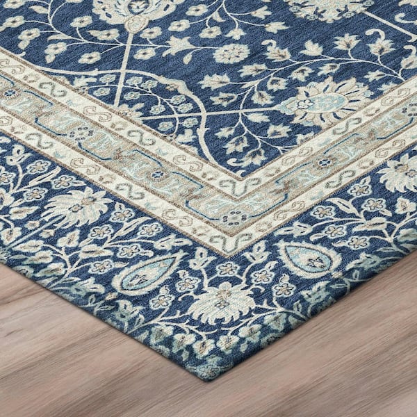 Chantille Machine Washable Indoor/Outdoor Abstract ACN3047 Navy 3 ft. x 5 ft. Area Rug