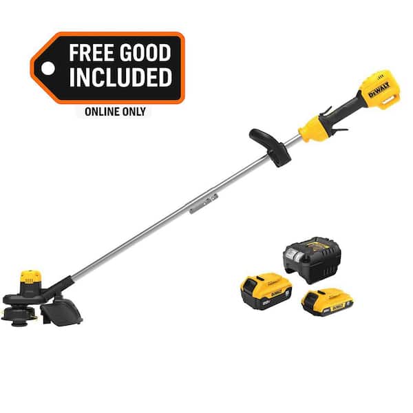 20V MAX Lithium-Ion 13 in. Cordless Battery Powered String Trimmer with 20V MAX 5 Ah and 2 Ah Battery Packs and Charger