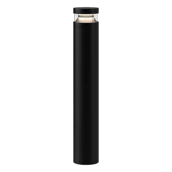 KUZCO Windermere 38 in. 1-Light 24-Watt Black 120-Volt 2500 Lumens Hardwired Integrated LED Exterior Landscape Bollard