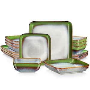 Stern 16-Piece Light Green Stoneware Dinnerware Set (Service for 4)