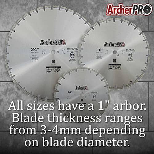 24 Pro Diamond Saw Blade to Cut Concrete and Reinforced Concrete .165  Thick