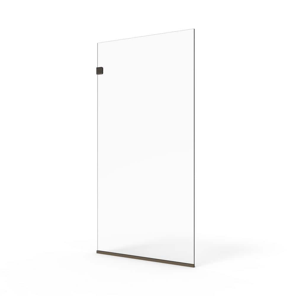Milan 24" x 60" Clear Glass Oil Rubbed Bronze Frameless Shower Screen