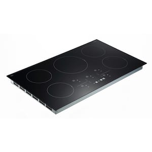 Elite 36 in. Glass-Ceramic Induction Cooktop in Black with 5 Elements Featuring Individual Boost Function