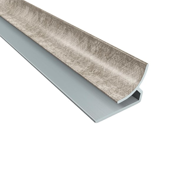 0.75 in. x 18 in. Titanium Grey Vinyl Decorative J-Trim