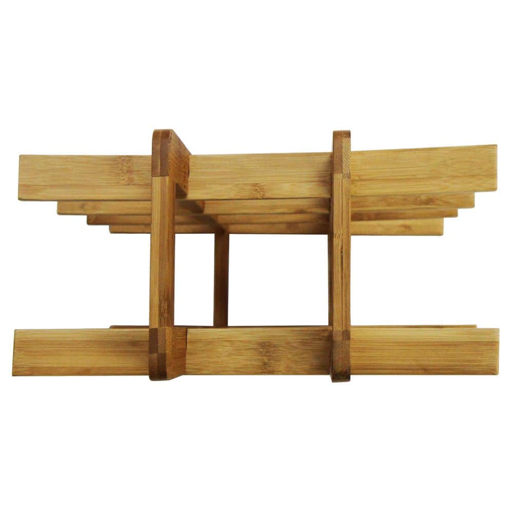 Natural Bamboo 12-Bottle Countertop Wine Rack