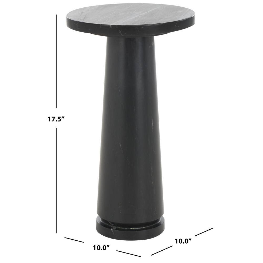 Valentia 10 in. Pink Round Marble End Table - thumbnail 6