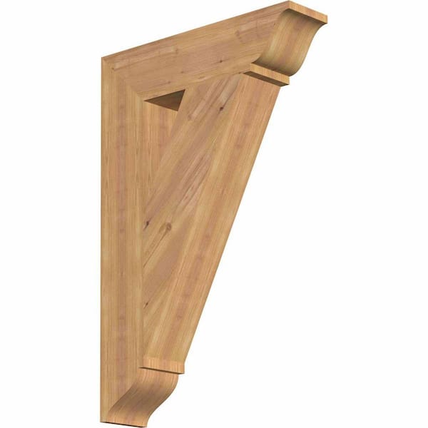 Ekena Millwork 5-1/2 in. x 36 in. x 24 in. Western Red Cedar Traditional Smooth Bracket