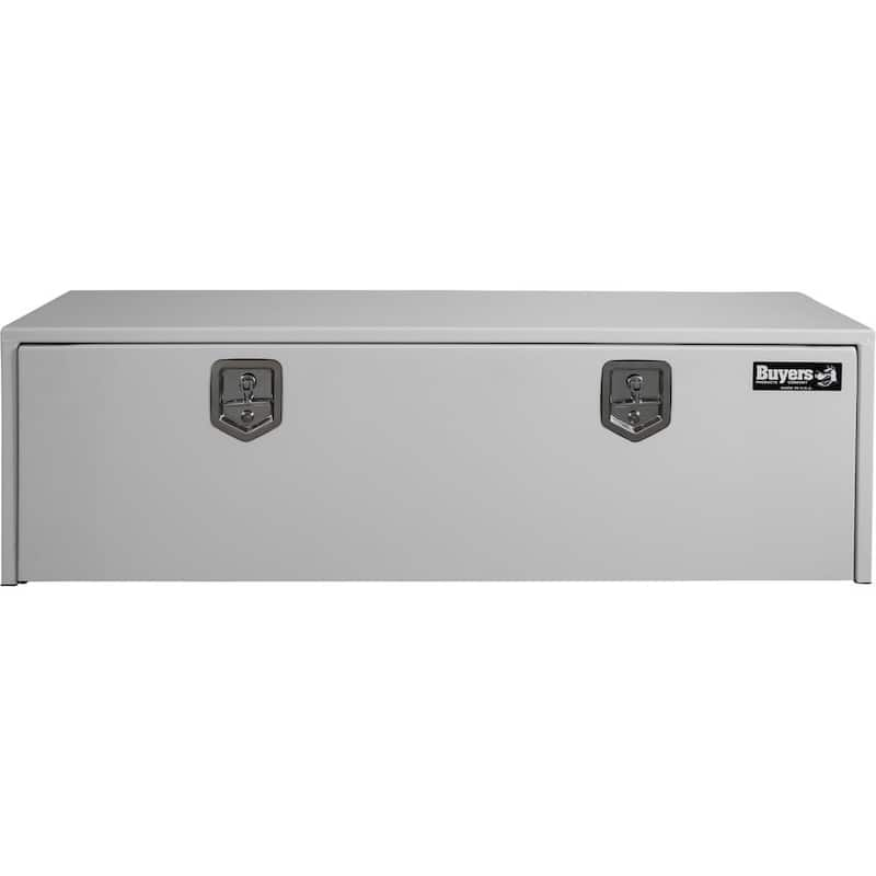 18 in. x 18 in. x 60 in. White Steel Underbody Truck Tool Box