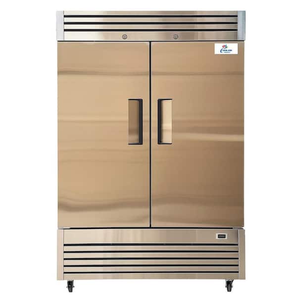 54 in. W 47 cu. ft. NSF Auto / Cycle Defrost Commercial 2-Door Reach in Upright Freezer in Stainless Steel