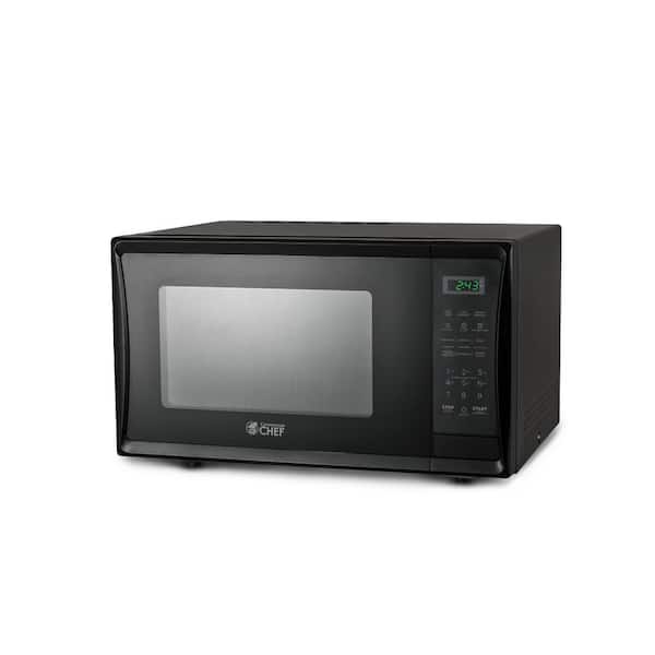 Commercial CHEF 20.2 in. Width 1.1 cu.ft. Black 1000-Watt Countertop Microwave Oven
