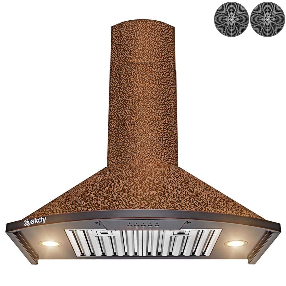 AKDY 30 in. 343 CFM Convertible Kitchen Wall Mount Range Hood in