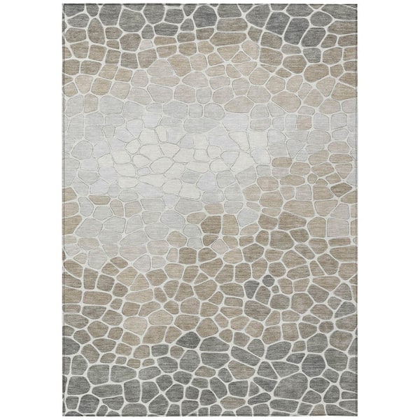 Addison Rugs Chantille Machine Washable Indoor/Outdoor Abstract ACN2190 Taupe 5 ft. x 7 ft. 6 in. Area Rug