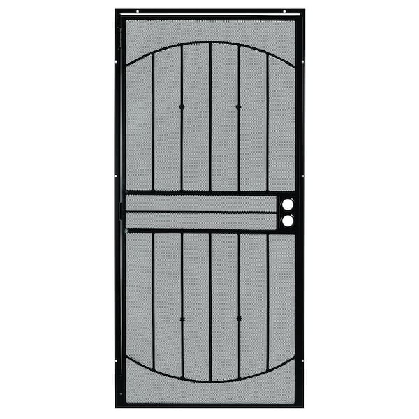 First Alert 36 in. x 80 in. Apollo Steel Security Door in Black Finish