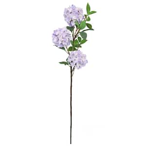 38 in. Deluxe Light Purple Artificial Hydrangea Flower Stem Spray Branch (Set of 2)