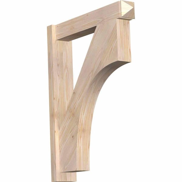 Ekena Millwork 6 in. x 36 in. x 28 in. Douglas Fir Westlake Arts and Crafts Smooth Outlooker