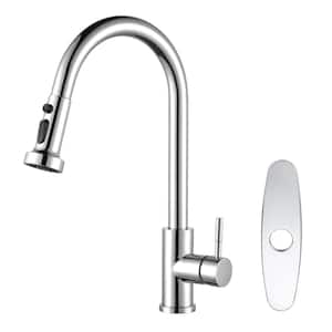 Single-Handle High Arc Sink Faucet with Pull Down Sprayer in Chrome