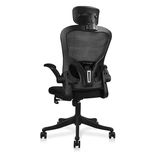Techni Mobili  High Back Executive Mesh Office Chair with Arms, Lumbar  Support and Chrome Base