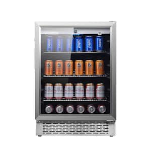 4.6 cu. ft. Built-in/Freestanding Outdoor/Indoor Refrigerator with 7 Color LED Lights in Stainless
